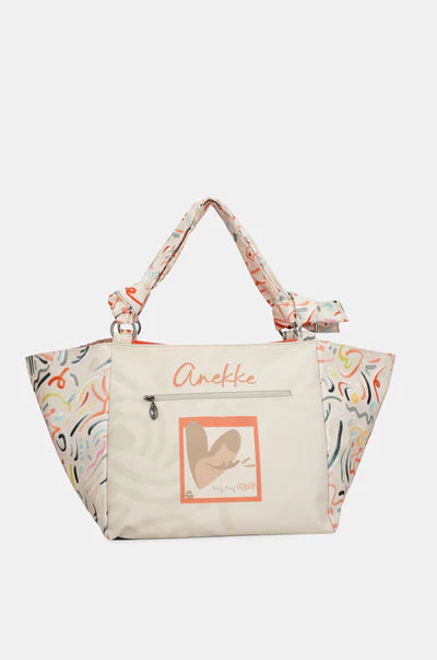 Borsa Shopping Anekke Donna Capiente con Manici Comodi Stile Quotidiano Beige TU | Giò Fashion