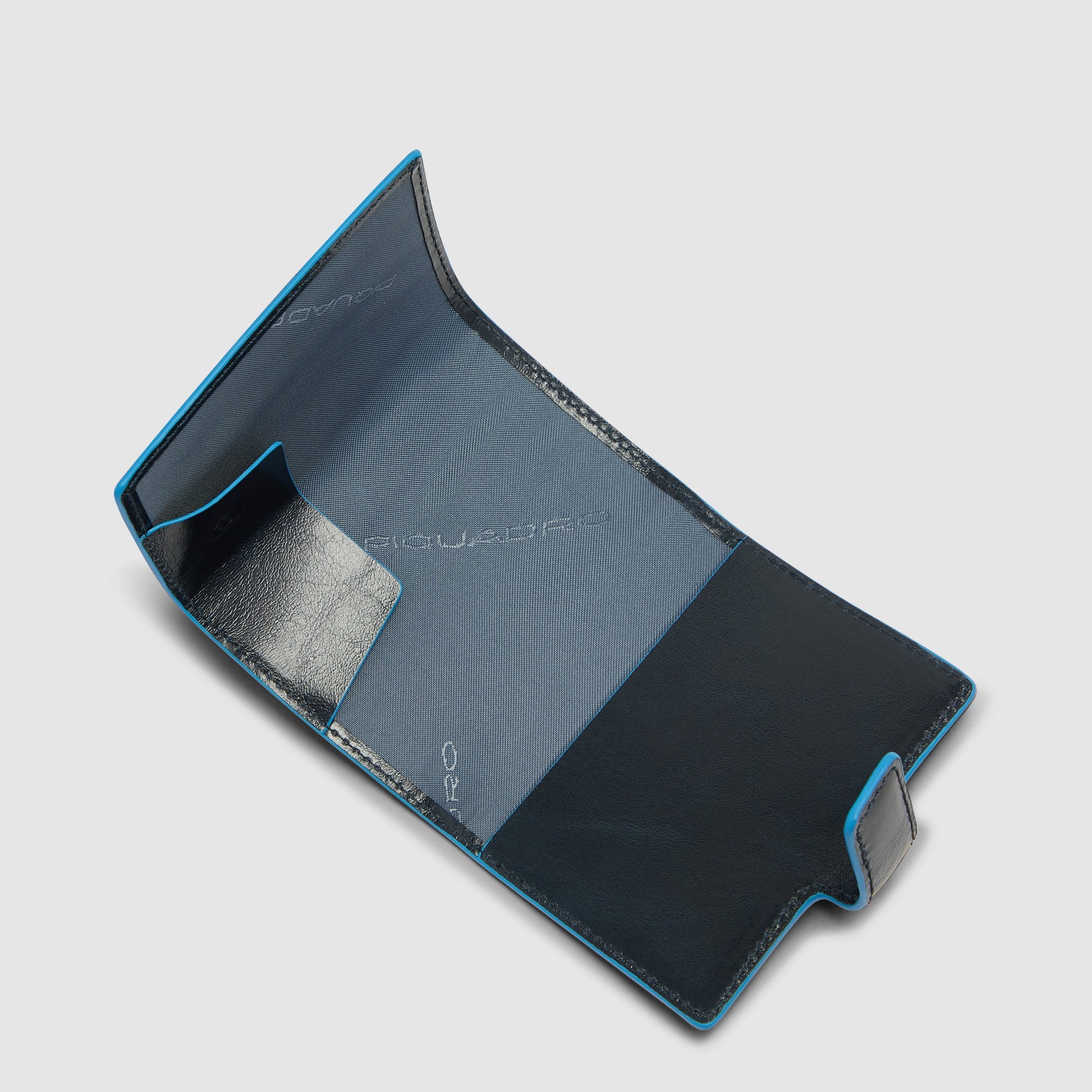Piquadro Portafoglio Modulare MagSafe in Pelle Blue Square Blu Notte