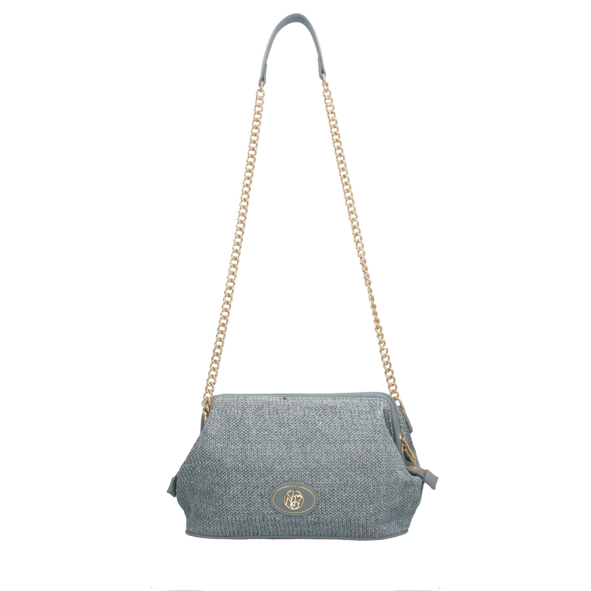 Borsa donna YNot pochette con tracolla in catena e dettagli in ecopelle