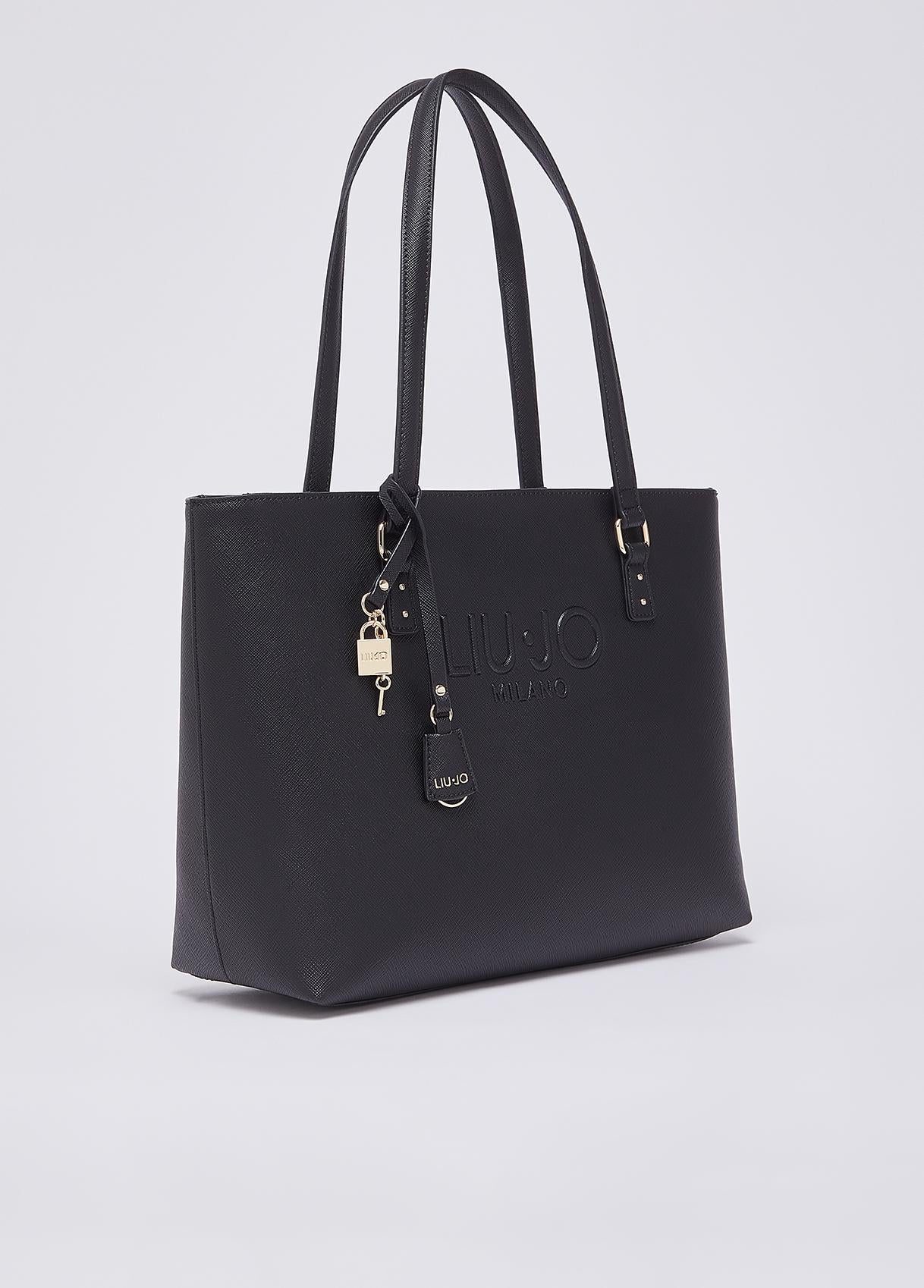 Borsa shopper Liu Jo da donna elegante capiente con doppio manico NERO TU | Giò Fashion