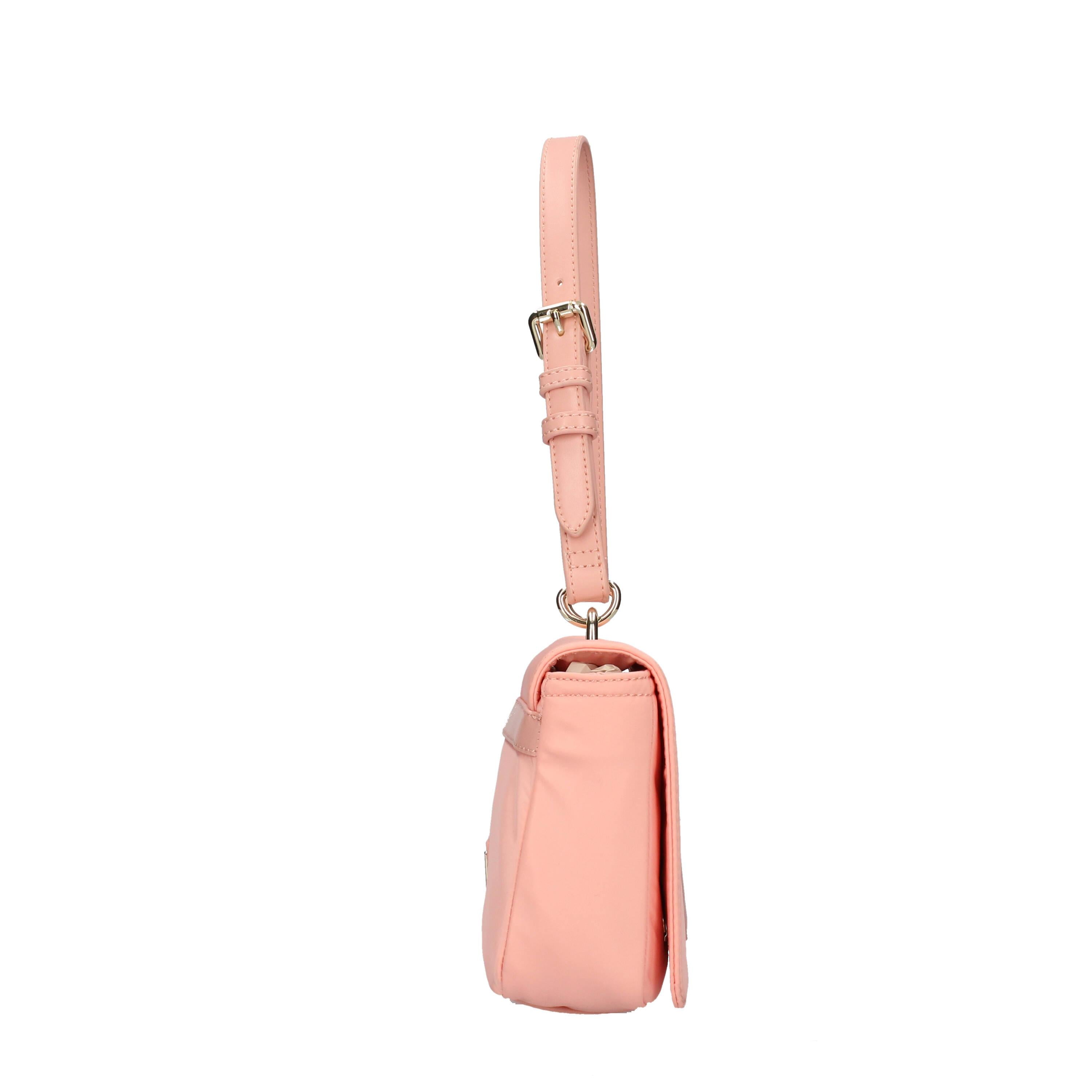 Borsa a spalla in nylon donna Love Moschino rosa con cuore JC4335PP0EKD160A