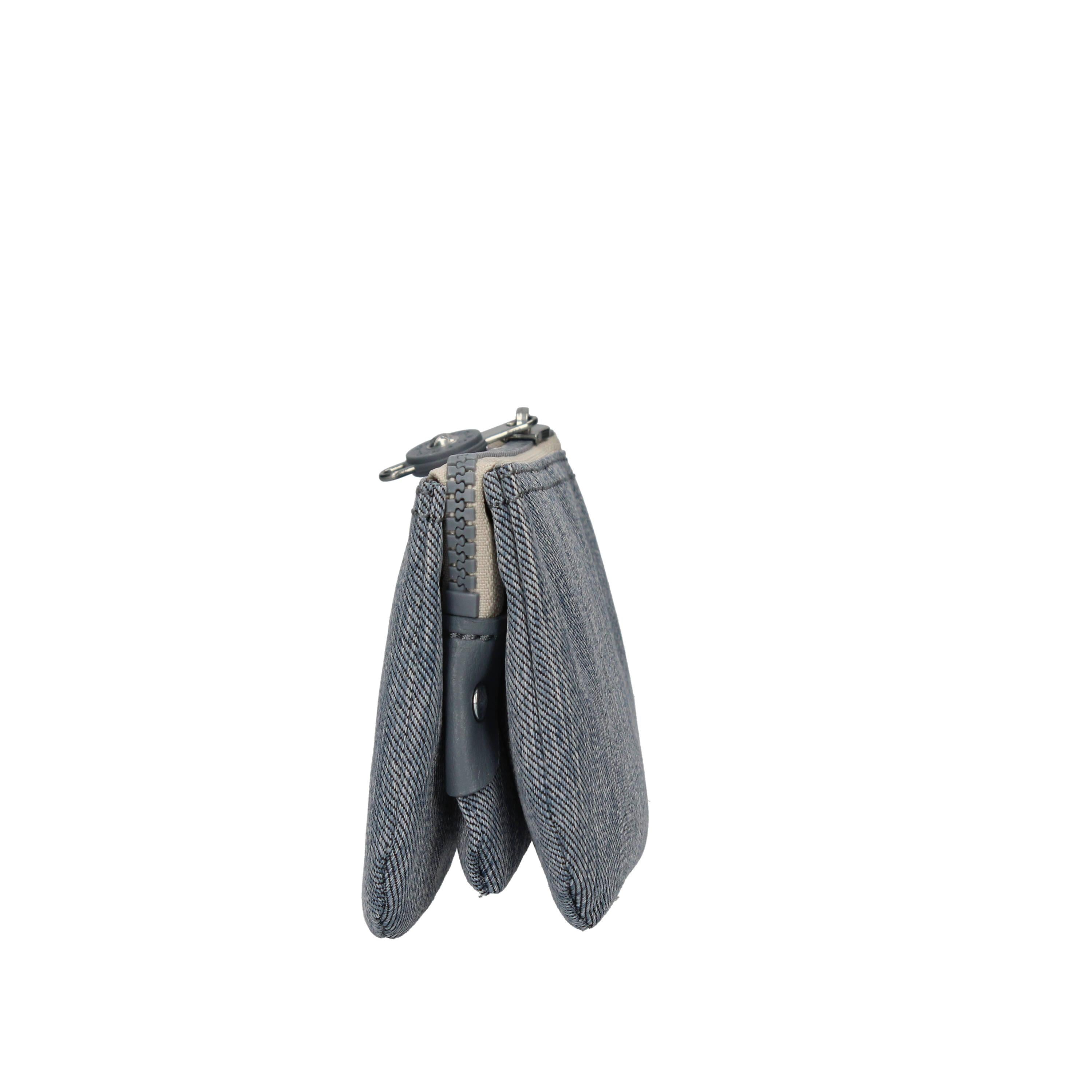 Pochette Kipling jeans con portachiavi scimmia e tre scomparti KPK01864Q651
