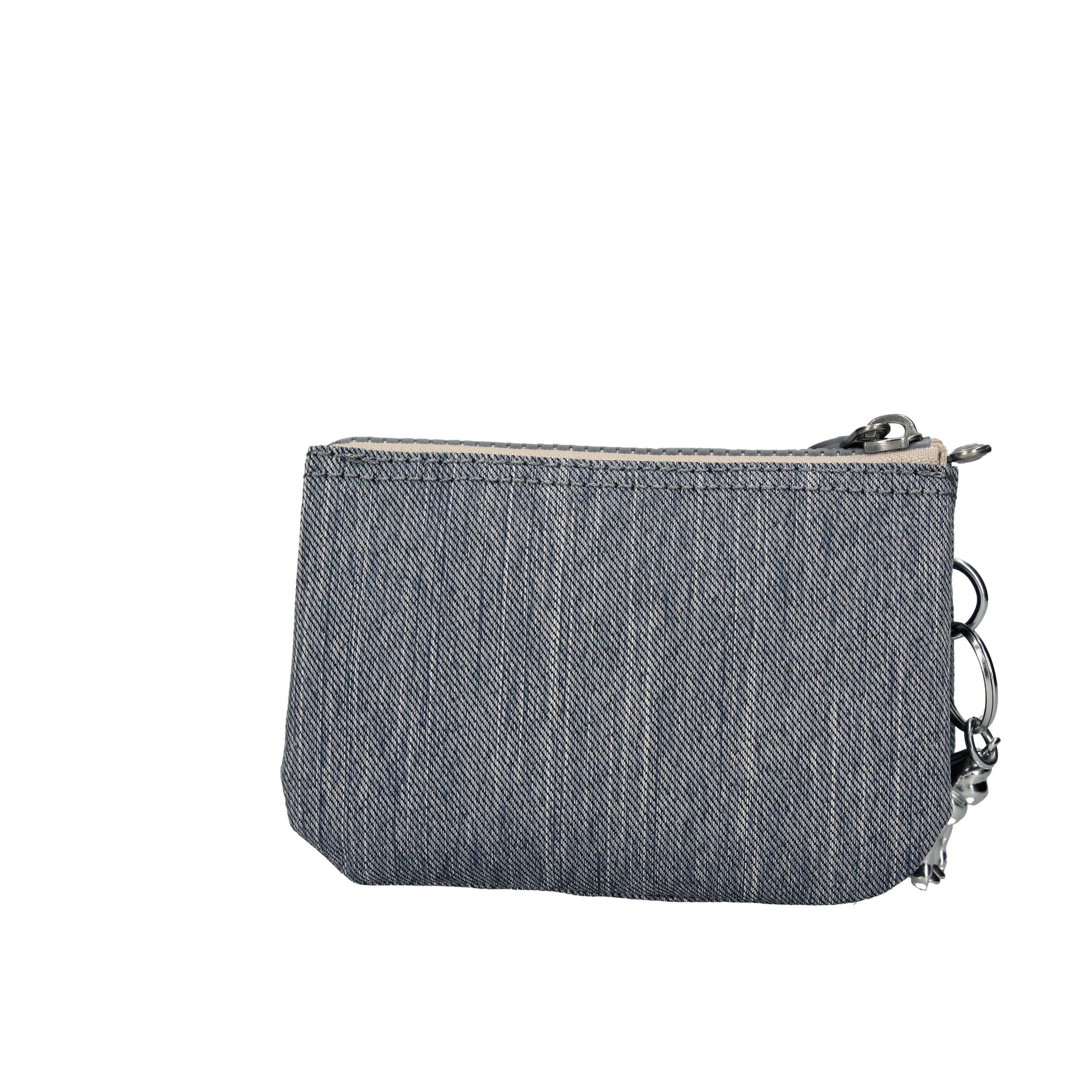 Pochette Kipling jeans con portachiavi scimmia e tre scomparti KPK01864Q651